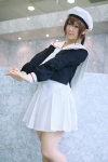 beret cardcaptor_sakura cosplay kinomoto_sakura kousaka_yun miniskirt pantyhose pleated_skirt sailor_uniform school_uniform skirt tie rating:Safe score:1 user:nil!