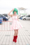 ahoge boots choker cosplay dress green_hair kyou macross macross_frontier pantyhose ranka_lee rating:Safe score:1 user:nil!