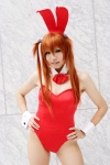 animal_ears asahina_mikuru bowtie bunny_ears bunny_girl bunny_outfit collar cosplay cuffs pantyhose red_hair sheer_legwear shion_akira suzumiya_haruhi_no_yuuutsu twintails rating:Safe score:0 user:pixymisa