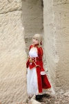 blonde_hair boots braid cosplay dress fate/series fate/stay_night kamui_arisa red_moon saber rating:Safe score:0 user:nil!