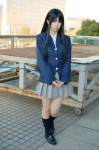 akiyama_mio blazer blouse cosplay kneesocks k-on! miyabi pantyhose pleated_skirt school_uniform skirt rating:Safe score:2 user:nil!