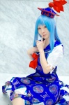 blouse blue_hair cosplay hat jumper kamishirasawa_keine maropapi touhou rating:Safe score:1 user:nil!