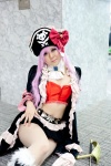 armband boots bows collar cosplay daikaizoku_kyaputen_ririana jacket kuiinzu_bureido kuiinzu_bureido_riberion miniskirt oume pink_hair pirate_hat pleated_skirt skirt sword tubetop twintails rating:Safe score:0 user:pixymisa