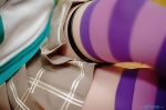 cosplay pantyhose pleated_skirt purple_hair rosario+vampire ryuuna shirayuki_mizore skirt striped striped_socks sweater thighhighs zettai_ryouiki rating:Safe score:4 user:nil!