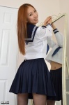 4k-star_068 black_legwear iwasaki_yui mirror pantyhose pleated_skirt sailor_uniform school_uniform skirt rating:Safe score:0 user:nil!