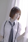 blouse hairband miniskirt nana skirt striped suspenders tie rating:Safe score:0 user:nil!