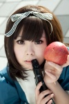 apple apron cosplay gun hair_ribbon maid maid_uniform mochigome_arare original rating:Safe score:1 user:pixymisa