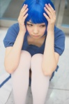 ahoge blue_hair cosplay jumper kaieda_kae pokemon poliwag tail thighhighs rating:Safe score:0 user:nil!