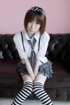 blouse hairband miniskirt nana skirt striped suspenders thighhighs tie zettai_ryouiki rating:Safe score:0 user:nil!