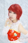 aikatsu! cosplay detached_sleeves dress ichinose_kaede red_hair shimotsuki_sato rating:Safe score:1 user:nil!