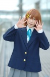blazer blouse cosplay hair_clips hinata hirasawa_yui k-on! pleated_skirt school_uniform skirt rating:Safe score:0 user:nil!