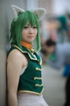 animal_ears cat_ears choker cosplay dress green_hair gumi kanan_kaori vest vocaloid rating:Safe score:0 user:nil!