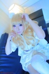 blonde_hair cape cosplay deep_rabbit dress macross macross_frontier macross_frontier:_itsuwari_no_utahime saku sheryl_nome thighhighs zettai_ryouiki rating:Safe score:0 user:nil!