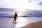 1_or_8 ass beach bikini kawamura_yukie ocean sunset swimsuit rating:Safe score:0 user:nil!