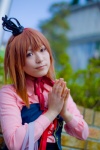 blouse cosplay crown handbag orange_hair ribbons sanaka umineko_no_naku_koro_ni ushiromiya_maria vest rating:Safe score:0 user:pixymisa