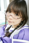 chocoball cosplay glasses megane_joshi muv-luv sailor_uniform sakaki_chizuru school_uniform twin_braids rating:Safe score:1 user:nil!