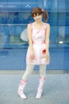 aihara_sakuto boots cosplay dress hirasawa_yui k-on! pantyhose side_ponytail rating:Safe score:1 user:nil!