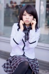 blazer blouse bowtie cosplay ichinomiya_kanna pleated_skirt shingyoji_fumie shiritsu_bakaleya_koukou skirt thighhighs rating:Safe score:0 user:pixymisa