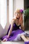 cleavage cosplay dress macross macross_frontier multi-colored_hair rika sheryl_nome rating:Safe score:1 user:nil!