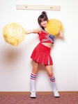 cheerleader cheerleader_uniform costume kneesocks midriff minami_akina miniskirt pleated_skirt pom_poms skirt rating:Safe score:0 user:nil!
