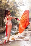 ass cosplay fan gauntlets hairbow kimono king_of_fighters kunoichi panties saku shiranui_mai sideboob thong umbrella wet rating:Safe score:3 user:nil!