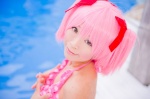 bikini_top cosplay hair_ribbons kaname_madoka mashiro_yuki pink_hair pool puella_magi_madoka_magica swimsuit twintails wet rating:Safe score:0 user:nil!