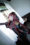 bodysuit bra cosplay fate/grand_order hairband panties purple_hair saku scathach_(fate/grand_order) shadow_queen spear rating:Safe score:0 user:nil!