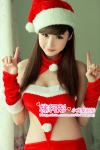 dress fingerless_gloves gloves lin_ketong santa_costume stocking_cap rating:Safe score:2 user:nil!