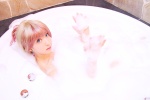bathroom bathtub cosplay macross macross_frontier multi-colored_hair nude sachi_budou sheryl_nome soap_suds wet rating:Questionable score:0 user:nil!