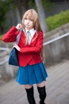 aisaka_taiga blazer blonde_hair blouse cosplay kanda_midori pleated_skirt school_uniform skirt thighhighs toradora! zettai_ryouiki rating:Safe score:1 user:xkaras