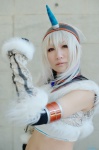 cosplay croptop gloves horn kirin_(armor) mitsuki_riyu monster_hunter monster_hunter_portable_2nd_g white_hair rating:Safe score:0 user:nil!