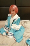 arai_yomi bed cosplay dress hat open_clothes pink_hair saigyouji_yuyuko touhou touhou_otome_rambu_vol._6 rating:Safe score:0 user:nil!