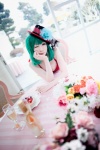 choker corset cosplay green_hair hat macross macross_frontier mai ranka_lee rating:Safe score:1 user:pixymisa
