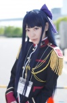 blazer blue_hair cosplay hairbow isshiki_yuima ryuuzouji_akane school_uniform walkure_romanze rating:Safe score:0 user:nil!