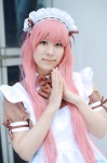 apron arata cosplay dress hairband original pink_hair waitress waitress_uniform rating:Safe score:0 user:nil!