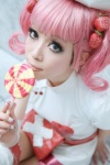 ayase_miku cosplay dress milk_(pop'n) pantyhose pink_hair pop'n_music thighhighs rating:Safe score:0 user:Log