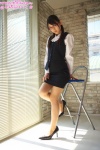 blouse glasses kijima_noriko miniskirt pantyhose sheer_legwear skirt vest rating:Safe score:1 user:nil!