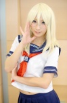 an blonde_hair cosplay glasses pleated_skirt sailor_uniform school_uniform skirt tagme_character tagme_series rating:Safe score:0 user:nil!