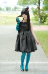 akiyama_mio cosplay dress k-on! merino_moko one_elbow_glove pantyhose top_hat rating:Safe score:3 user:nil!