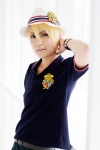 blonde_hair cosplay hat masamune polo_shirt sho_kurusu trousers uta_no_prince-sama rating:Safe score:0 user:pixymisa