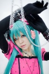 aida_yukiko aqua_hair cosplay dress gloves hatsune_miku microphone pantyhose romeo_to_cinderella_(vocaloid) twintails vocaloid rating:Safe score:1 user:DarkSSA