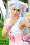 animal_ears cat_ears choker choro cosplay dress kyuubee puella_magi_madoka_magica white_hair rating:Safe score:1 user:pixymisa