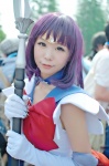 bishoujo_senshi_sailor_moon choker cosplay elbow_gloves glaive gloves itsuki_akira purple_hair sailor_saturn sailor_uniform school_uniform tiara tomoe_hotaru rating:Safe score:0 user:nil!