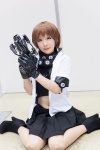 ankle_boots blouse collar cosplay croptop gantz gloves gun kishimoto_kei miniskirt mizusawa_nanaka pleated_skirt skirt rating:Safe score:0 user:pixymisa