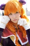 animal_ears bra cat_ears choker cosplay croptop gloves kanro nina_(wazu_wasu) orange_hair wazu_wasu rating:Safe score:1 user:pixymisa