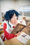 apron blue_hair books classroom cosplay maid maid_uniform mimi my-otome nina_wang school_uniform rating:Safe score:0 user:nil!