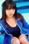 cleavage dgc_0867 mizutani_sayaka one-piece_swimsuit swimsuit track_jacket rating:Safe score:0 user:nil!