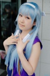 aoi_erito blue_hair cosplay hairband kannagi miniskirt nagi skirt tank_top rating:Safe score:0 user:nil!