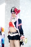 armband bows collar cosplay daikaizoku_kyaputen_ririana jacket kuiinzu_bureido kuiinzu_bureido_riberion miniskirt oume pink_hair pirate_hat pleated_skirt skirt sword tubetop twintails rating:Safe score:0 user:pixymisa