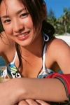 beach bikini_top bodyboard kamata_natsumi ocean ponytail striped swimsuit wet ys_web_227 rating:Safe score:1 user:nil!